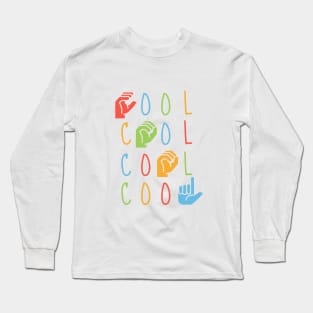 ASL Cool- American Sign Language Alphabet Long Sleeve T-Shirt